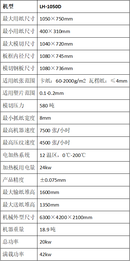 LH-1050D全自動深壓紋模切機(jī)